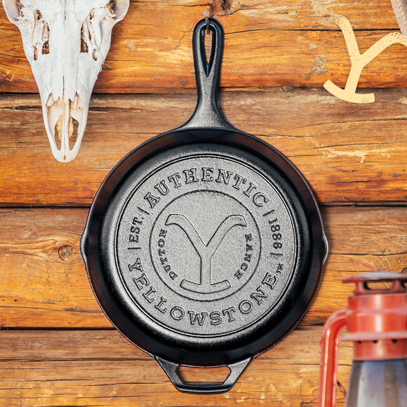 Yellowstone™ 10.25 Inch Cast Iron Authentic Y Skillet Wilderness