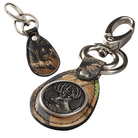 Webers Camo Leather Key Ring