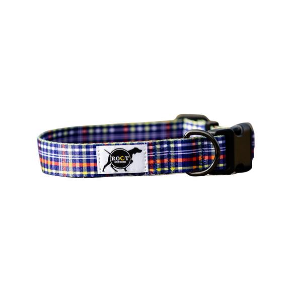 Cascade Dog Collar - Summer Plaid