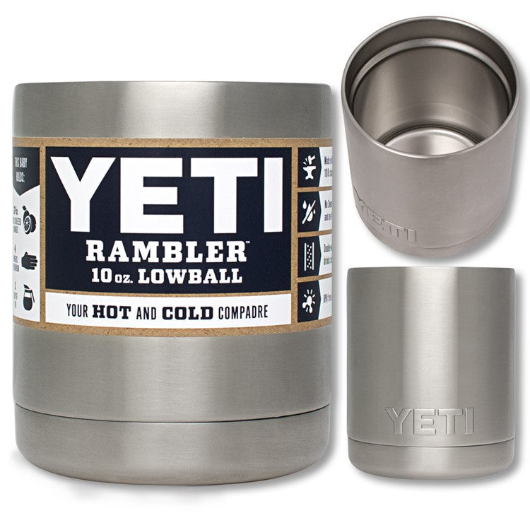 YETI Rambler 10 oz Lowball, Vacuum Insulated, Stainless Steel with Standard  Lid, Brick Red