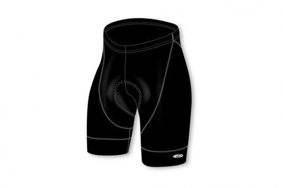 Athletic Knit Black Padded Cycling Shorts